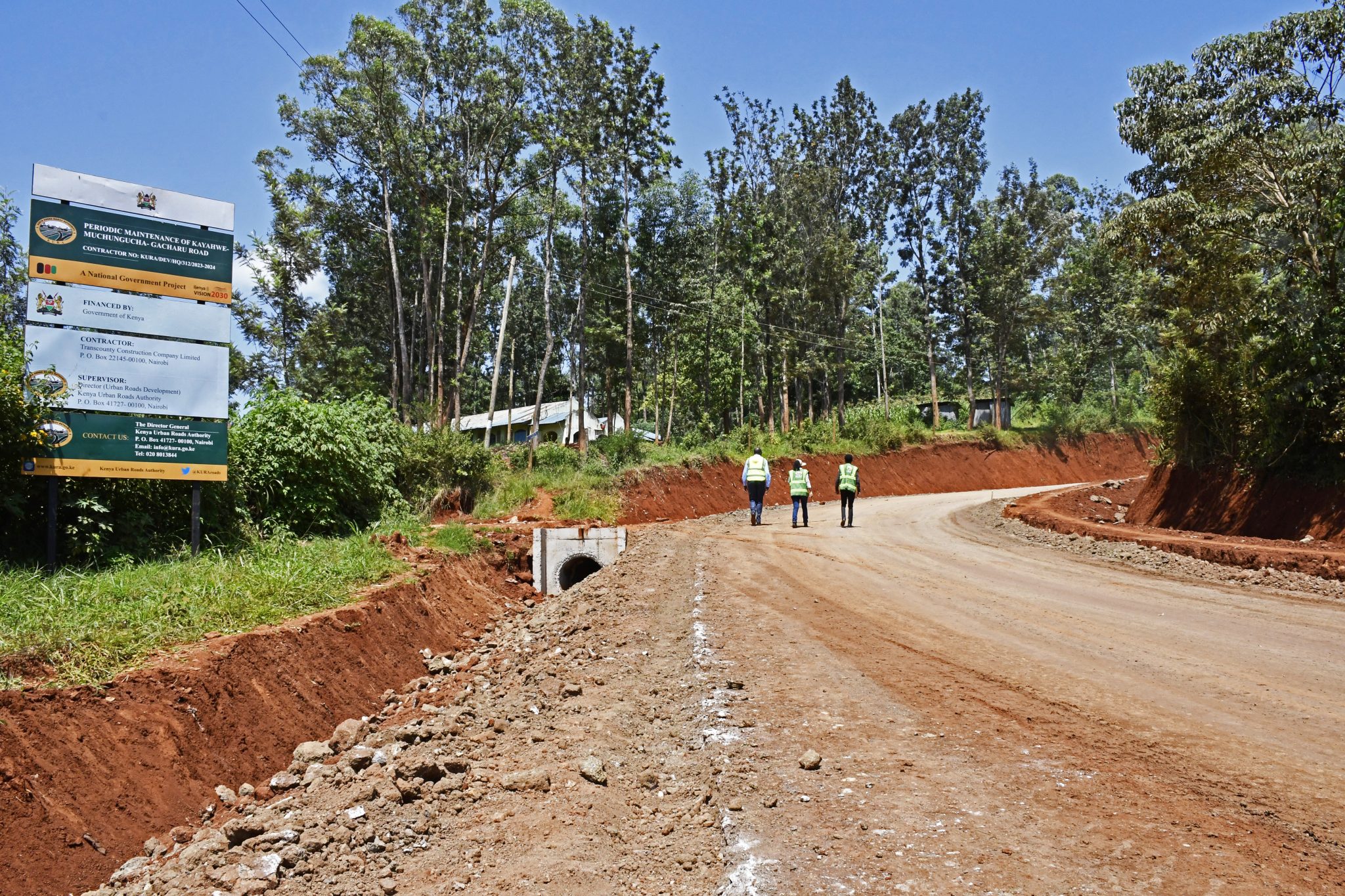Newly constructed tarmac road